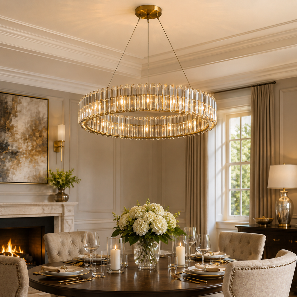 Puretimo™ Ellora Crystal Ring Chandelier