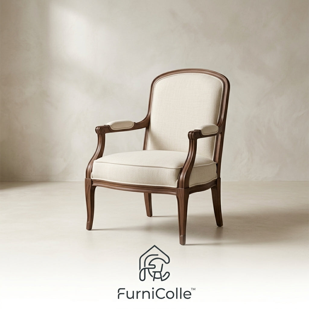 FurniColle™ Heritage Upholstered Armchair