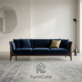 FurniColle™ Luxe Velvet Wood Sofa